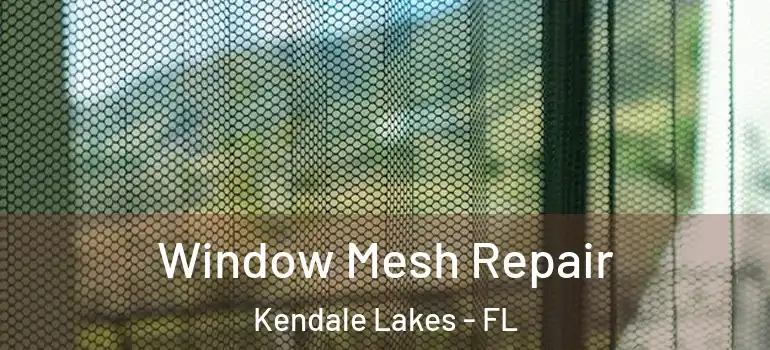 Window Mesh Repair Kendale Lakes - FL